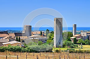 Panoramic view of Tarquinia. Lazio. Italy. photo