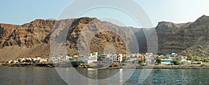 Panoramic view of Tarrafal, island Sao Nicolau, Cape Verde