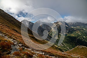 Panoramic view of Tatra mountains in slovakia