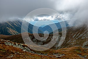 Panoramic view of Tatra mountains in slovakia