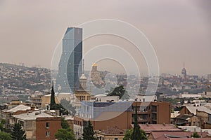 Panoramic view of Tbilisi from above, Georgia