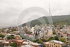 Panoramic view of Tbilisi from above, Georgia