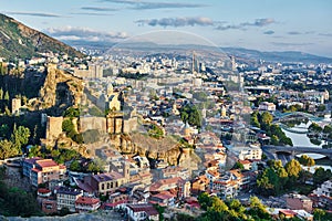 Panoramic view of Tbilisi in Georgia, Europe