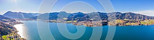 Panoramic View at the Tegernsee in the Alps of Bavaria Neureuth