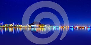 Panoramic view of Tempe town Lake. photo