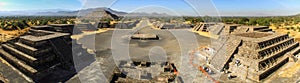 Panoramic view of the Teotihuacan Site from the moon pyramid, Teotihuacan, Mexico