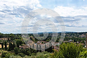 Panoramic view from the terrace near the Porcelain Museum in the Pitti Palace