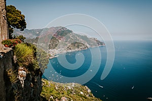 Panoramic view of the Terrazza dell' Infinito Ravello in Italy photo