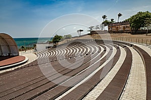 Amphitheater la Puntilla, ancient wall, historical architecture, Puerto Plata, Dominican Republic photo