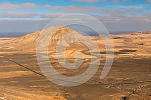 A panoramic view of Tindaya mountain, Fuerteventura