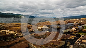 Panoramic view to Altafjorden, finnmark, Norway