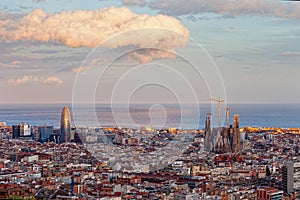 Panoramic view to Barcelona