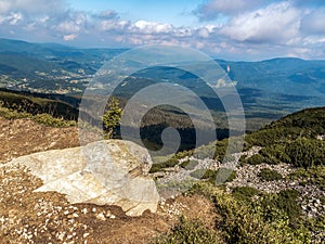 A panoramic view to Beskid Zywiecki Mountains, Poland