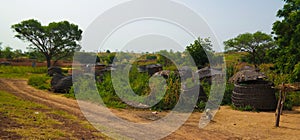 Panoramic view to Bkonni village of Hausa people, Tahoua, Niger