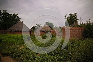 Panoramic view to Bkonni village of Hausa people, Tahoua, Niger photo