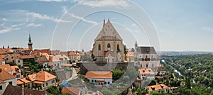 Panoramic view to city Znojmo, south moravia, Czech republic