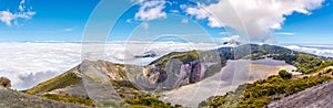 Panoramic view to the Crater of Irazu Volcano from Mirrador at Irazu Volcano National Park - Costa Rica photo