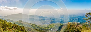 Panoramic view to The Dambethenna valley from Lipton Seat on Sri Lanka photo