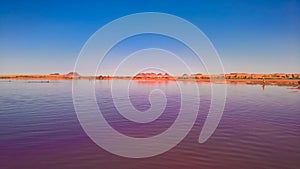 Panoramic view to Katam aka Baramar lake group of Ounianga kebir lakes at the Ennedi, Chad