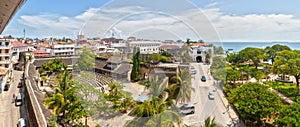 Panoramic view to the Old fort at Stone Town, Zanzibar, Tanzania