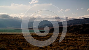 Panoramic view to Orto-Tokoy Reservoir at Chu river in Naryn, Kyrgyzstan photo