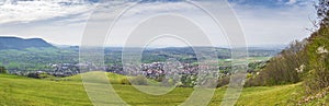 panoramic view to Owen from the Castle Teck Germany