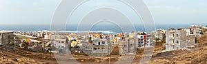 A panoramic view to Ponta do Sol - a town in the island of Santo Antao, Cape Verde. Many new appartment building for photo