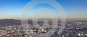 Panoramic view to skyline of Linz