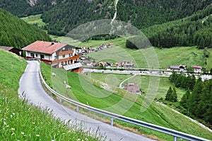 Panoramic View to Soelden, Austria