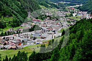 Panoramic View to Soelden, Austria