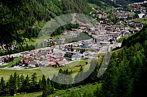 Panoramic View to Soelden, Austria