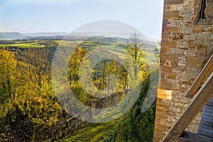 Panoramic view to the Swabian Alb highlands, Germany