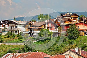 Panoramic view to the town of Gallio, Vicenza, Italy photo