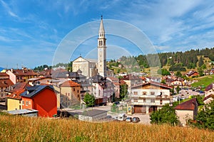 Panoramic view to the town of Gallio, Vicenza, Italy photo