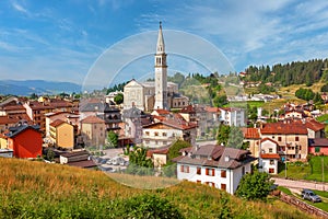 Panoramic view to the town of Gallio, Vicenza, Italy photo