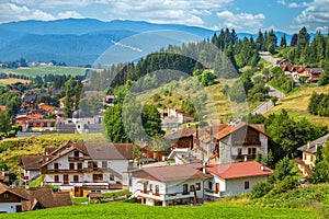 Panoramic view to the town of Gallio, Vicenza, Italy photo