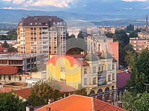 Panoramic view to the town of Leskovac in the southern Serbia