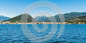 Panoramic view to Verbania Intra on lake Maggiore, Italy