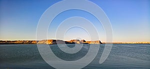 Panoramic view to Yoa lake group of Ounianga kebir lakes at the Ennedi, Chad