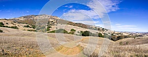 Panoramic view towards Mt Diablo summit on a clear autumn day