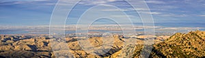 Panoramic view towards San Joaquin river, Pittsburg and Antioch from the summit of Mt Diablo