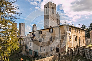 Panoramic view of the towers of San Gimignano medieval city in Tuscany