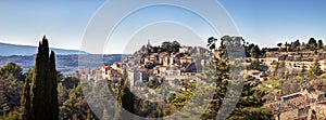 Panoramic view of the town of Bonnieux - Luberon - France