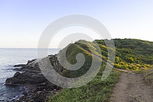 panoramic view of trails in punta comet, Huatulco Oaxaca , MÃ©xico