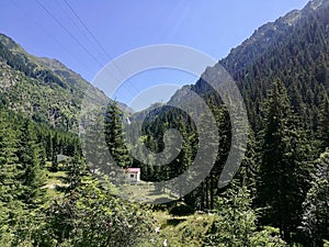 Panoramic view of the Transfagarasan or DN7C road