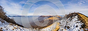 Panoramic view of Triangolo Lariano mountains as viewed from Monte Bollettone photo