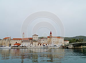Panoramic view of Trogir in Croatia