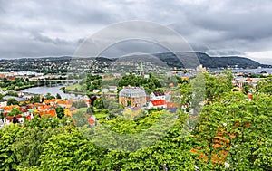 Panoramic view of Trondheim, Norway. photo
