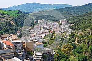 Panoramic view of Tursi. Basilicata. Italy.