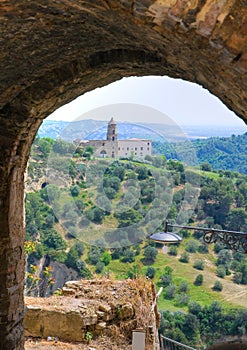 Panoramic view of Tursi. Basilicata. Italy. photo